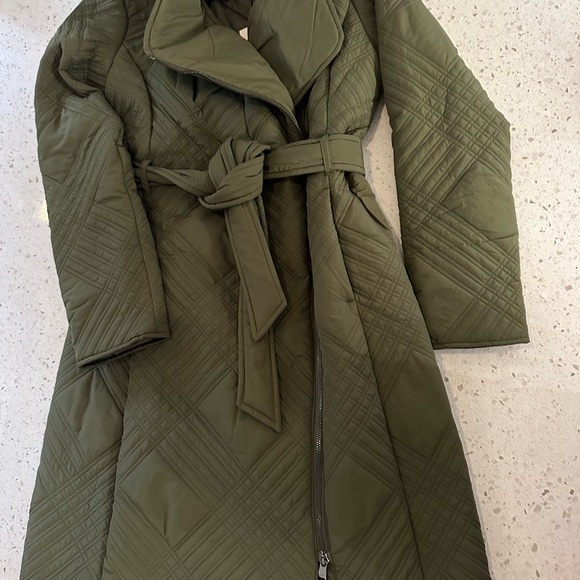 Ted Baker NWT Khaki Padded Midi Wrap Coat - Picture 8 of 14